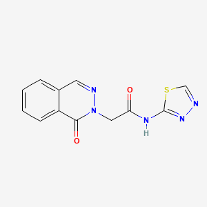 molecular formula C12H9N5O2S B4516998 2-(1-氧代-2(1H)-酞嗪基)-N-1,3,4-噻二唑-2-基乙酰胺 