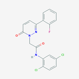 molecular formula C18H12Cl2FN3O2 B4517012 N-(2,5-dichlorophenyl)-2-[3-(2-fluorophenyl)-6-oxo-1(6H)-pyridazinyl]acetamide 