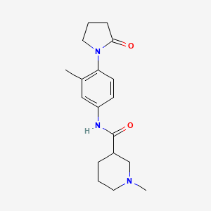 1-methyl-N-[3-methyl-4-(2-oxo-1-pyrrolidinyl)phenyl]-3-piperidinecarboxamide