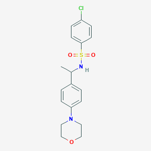 4-chloro-N-{1-[4-(4-morpholinyl)phenyl]ethyl}benzenesulfonamide