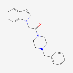 molecular formula C21H23N3O B4517031 1-[2-(4-benzyl-1-piperazinyl)-2-oxoethyl]-1H-indole 