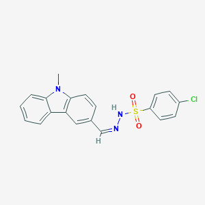4-chloro-N'-[(9-methyl-9H-carbazol-3-yl)methylene]benzenesulfonohydrazide