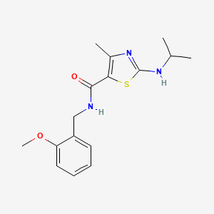 N-(2-methoxybenzyl)-4-methyl-2-(propan-2-ylamino)-1,3-thiazole-5-carboxamide