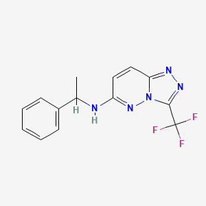 N-(1-phenylethyl)-3-(trifluoromethyl)[1,2,4]triazolo[4,3-b]pyridazin-6-amine