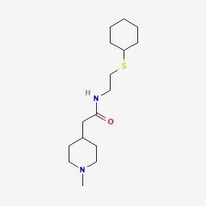 molecular formula C16H30N2OS B4517080 N-[2-(cyclohexylthio)ethyl]-2-(1-methyl-4-piperidinyl)acetamide 