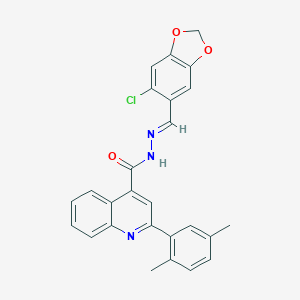 N'-[(6-chloro-1,3-benzodioxol-5-yl)methylene]-2-(2,5-dimethylphenyl)-4-quinolinecarbohydrazide