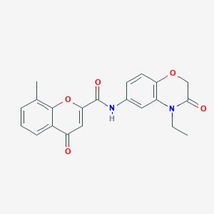 N-(4-ethyl-3-oxo-3,4-dihydro-2H-1,4-benzoxazin-6-yl)-8-methyl-4-oxo-4H-chromene-2-carboxamide