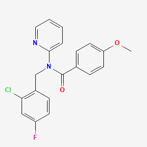 N-(2-chloro-4-fluorobenzyl)-4-methoxy-N-2-pyridinylbenzamide