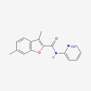 3,6-dimethyl-N-2-pyridinyl-1-benzofuran-2-carboxamide