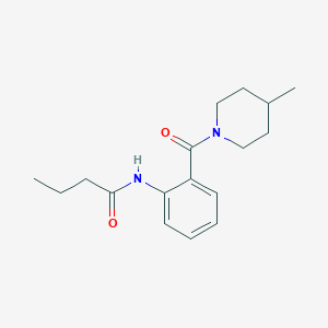 N-{2-[(4-methyl-1-piperidinyl)carbonyl]phenyl}butanamide