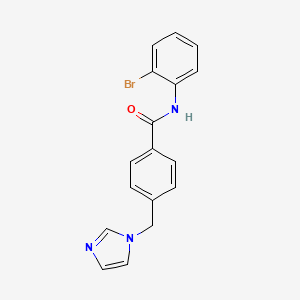 molecular formula C17H14BrN3O B4517153 N-(2-bromophenyl)-4-(1H-imidazol-1-ylmethyl)benzamide 