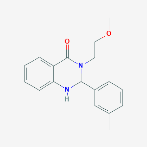 molecular formula C18H20N2O2 B4517164 3-(2-methoxyethyl)-2-(3-methylphenyl)-2,3-dihydro-4(1H)-quinazolinone 