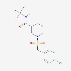 N-(tert-butyl)-1-[(4-chlorobenzyl)sulfonyl]-3-piperidinecarboxamide