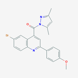 6-bromo-4-[(3,5-dimethyl-1H-pyrazol-1-yl)carbonyl]-2-(4-methoxyphenyl)quinoline