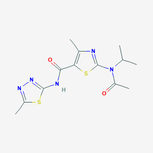 2-[acetyl(isopropyl)amino]-4-methyl-N-(5-methyl-1,3,4-thiadiazol-2-yl)-1,3-thiazole-5-carboxamide