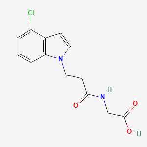 molecular formula C13H13ClN2O3 B4517201 N-[3-(4-chloro-1H-indol-1-yl)propanoyl]glycine 