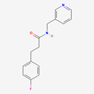 molecular formula C15H15FN2O B4517217 3-(4-fluorophenyl)-N-(3-pyridinylmethyl)propanamide 