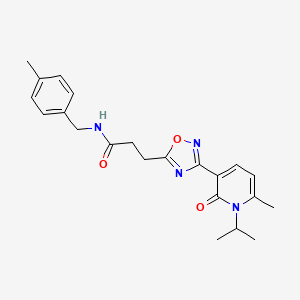 3-[3-(1-isopropyl-6-methyl-2-oxo-1,2-dihydro-3-pyridinyl)-1,2,4-oxadiazol-5-yl]-N-(4-methylbenzyl)propanamide