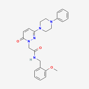 N-(2-methoxybenzyl)-2-[6-oxo-3-(4-phenyl-1-piperazinyl)-1(6H)-pyridazinyl]acetamide