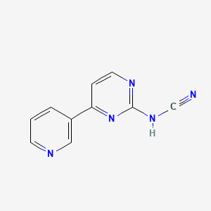 molecular formula C10H7N5 B4517235 [4-(3-pyridinyl)-2-pyrimidinyl]cyanamide 