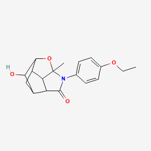 6-(4-ethoxyphenyl)-7-hydroxy-6a-methyloctahydro-5H-2,4-methano-1-oxa-6-azacyclopenta[cd]pentalen-5-one