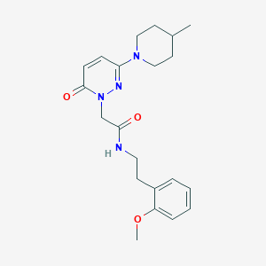 molecular formula C21H28N4O3 B4517246 N-[2-(2-methoxyphenyl)ethyl]-2-[3-(4-methyl-1-piperidinyl)-6-oxo-1(6H)-pyridazinyl]acetamide 