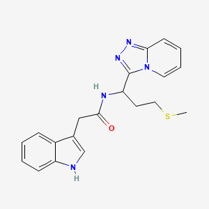 2-(1H-indol-3-yl)-N-[3-(methylthio)-1-[1,2,4]triazolo[4,3-a]pyridin-3-ylpropyl]acetamide