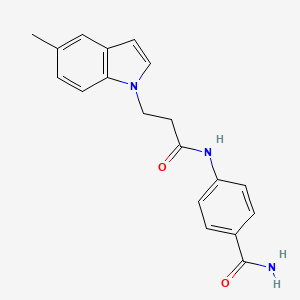 4-{[3-(5-methyl-1H-indol-1-yl)propanoyl]amino}benzamide