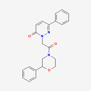 2-[2-oxo-2-(2-phenyl-4-morpholinyl)ethyl]-6-phenyl-3(2H)-pyridazinone