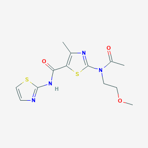 2-[acetyl(2-methoxyethyl)amino]-4-methyl-N-1,3-thiazol-2-yl-1,3-thiazole-5-carboxamide