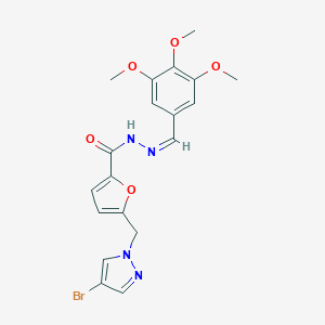 5-[(4-bromo-1H-pyrazol-1-yl)methyl]-N'-(3,4,5-trimethoxybenzylidene)-2-furohydrazide