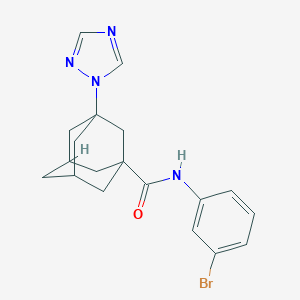 molecular formula C19H21BrN4O B451733 N-(3-bromophenyl)-3-(1H-1,2,4-triazol-1-yl)-1-adamantanecarboxamide 