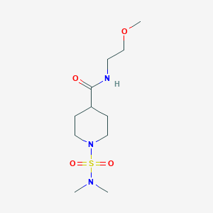 molecular formula C11H23N3O4S B4517331 1-[(dimethylamino)sulfonyl]-N-(2-methoxyethyl)-4-piperidinecarboxamide 