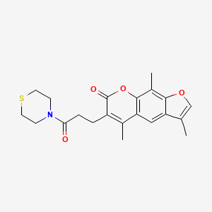 3,5,9-trimethyl-6-[3-oxo-3-(4-thiomorpholinyl)propyl]-7H-furo[3,2-g]chromen-7-one