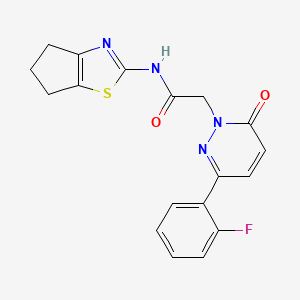 N-(5,6-dihydro-4H-cyclopenta[d][1,3]thiazol-2-yl)-2-[3-(2-fluorophenyl)-6-oxo-1(6H)-pyridazinyl]acetamide