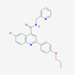 6-bromo-2-(4-propoxyphenyl)-N-(pyridin-2-ylmethyl)quinoline-4-carboxamide