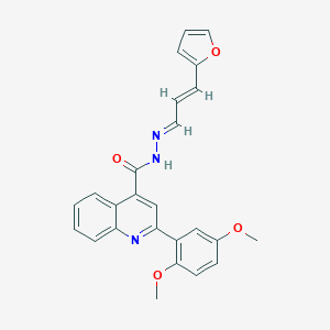 2-(2,5-dimethoxyphenyl)-N'-[3-(2-furyl)-2-propenylidene]-4-quinolinecarbohydrazide