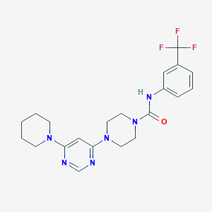 4-[6-(1-piperidinyl)-4-pyrimidinyl]-N-[3-(trifluoromethyl)phenyl]-1-piperazinecarboxamide