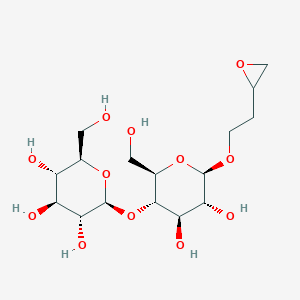 B045174 (2S,3R,4S,5S,6R)-2-[(2R,3S,4R,5R,6R)-4,5-dihydroxy-2-(hydroxymethyl)-6-[2-(oxiran-2-yl)ethoxy]oxan-3-yl]oxy-6-(hydroxymethyl)oxane-3,4,5-triol CAS No. 120593-63-7