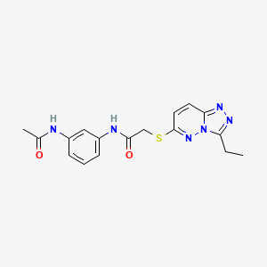 N-[3-(acetylamino)phenyl]-2-[(3-ethyl[1,2,4]triazolo[4,3-b]pyridazin-6-yl)thio]acetamide