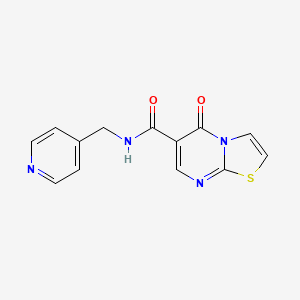 molecular formula C13H10N4O2S B4517415 5-oxo-N-(4-pyridinylmethyl)-5H-[1,3]thiazolo[3,2-a]pyrimidine-6-carboxamide 