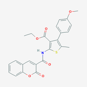 ethyl 4-(4-methoxyphenyl)-5-methyl-2-{[(2-oxo-2H-chromen-3-yl)carbonyl]amino}-3-thiophenecarboxylate