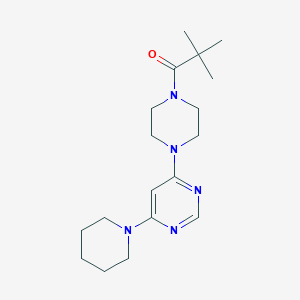 4-[4-(2,2-dimethylpropanoyl)-1-piperazinyl]-6-(1-piperidinyl)pyrimidine