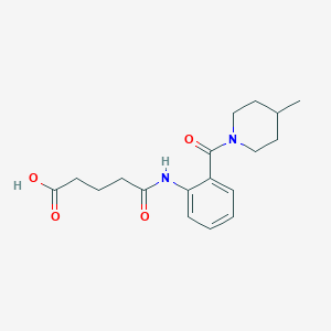 5-({2-[(4-methyl-1-piperidinyl)carbonyl]phenyl}amino)-5-oxopentanoic acid