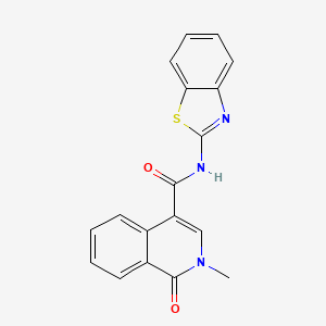 N-1,3-benzothiazol-2-yl-2-methyl-1-oxo-1,2-dihydro-4-isoquinolinecarboxamide