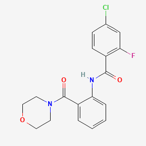 4-chloro-2-fluoro-N-[2-(4-morpholinylcarbonyl)phenyl]benzamide