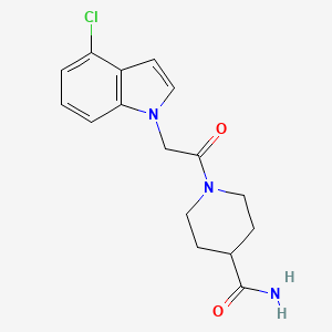 1-[(4-chloro-1H-indol-1-yl)acetyl]-4-piperidinecarboxamide