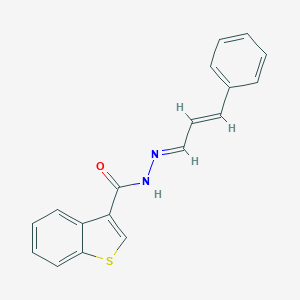 molecular formula C18H14N2OS B451749 N'-(3-phenyl-2-propenylidene)-1-benzothiophene-3-carbohydrazide 