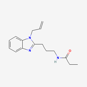 molecular formula C16H21N3O B4517491 N-[3-(1-allyl-1H-benzimidazol-2-yl)propyl]propanamide 