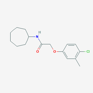 molecular formula C16H22ClNO2 B451750 2-(4-chloro-3-methylphenoxy)-N-cycloheptylacetamide 